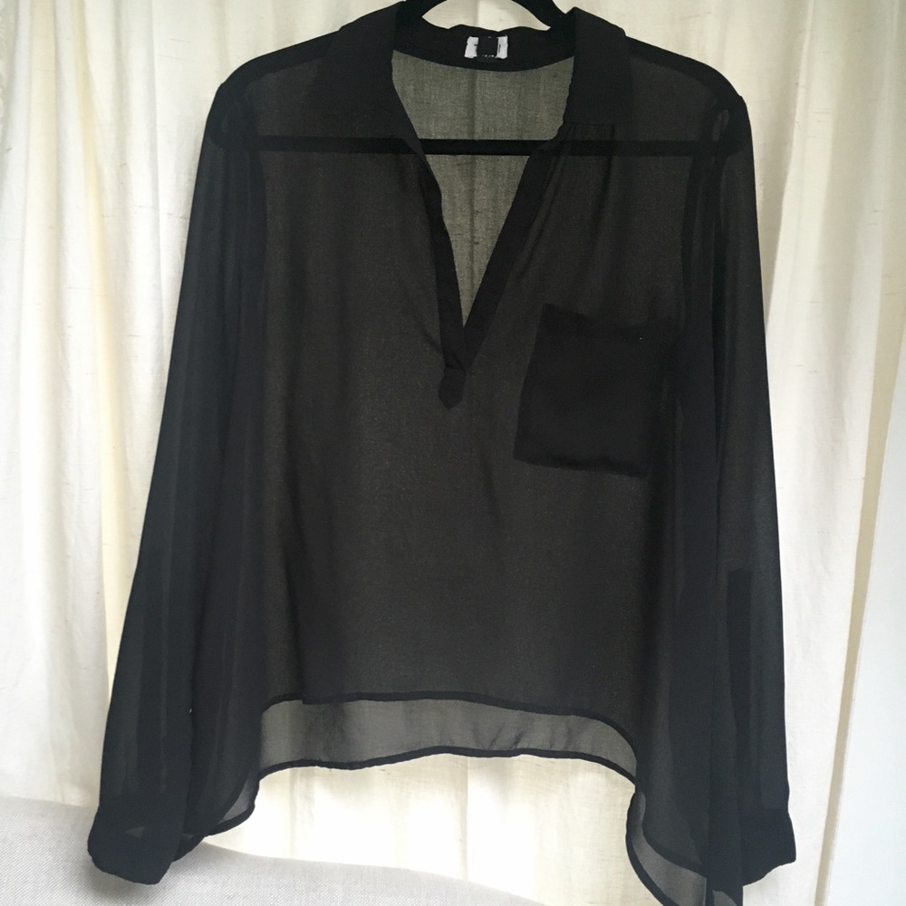 Tobi sheer black top